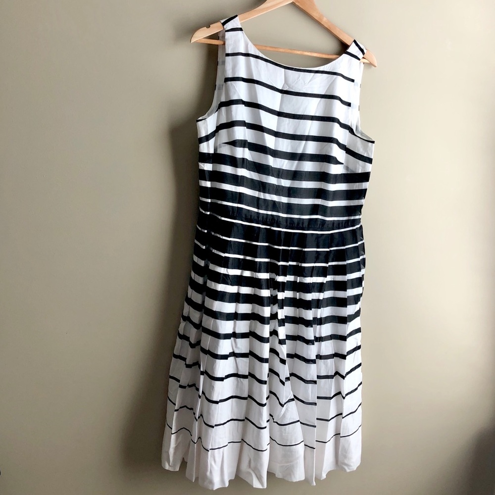 Talbots Black and White A Line Dress